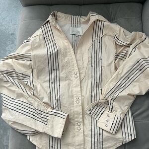 Johanna Ortiz Designer Button Up Long Sleeve Top